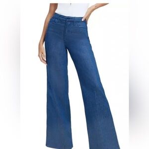 Good American Blue Flare & Wide Leg Jeans